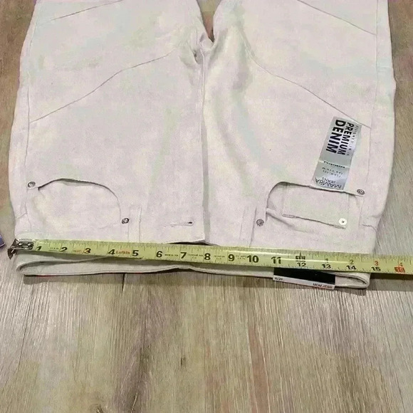 Mamba jeans high waist ankle cotton cream denim mom Jean - Picture 4 of 5